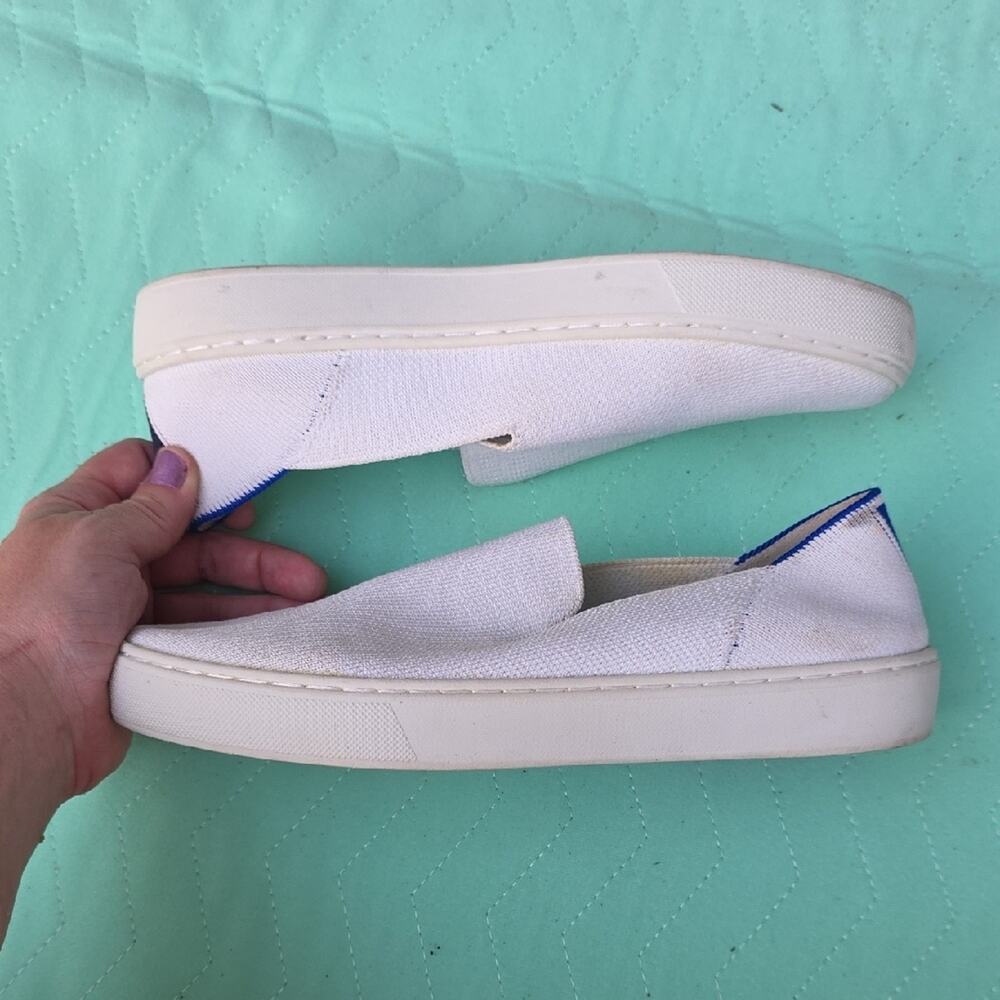 Rothy's Original Slip On Sneaker 7 White Clean Sustainable Recycled Comfort - Picture 7 of 10